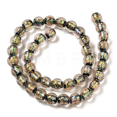 Handmade Dichroic Foil Glass Beads Strands DICH-U001-05F-1