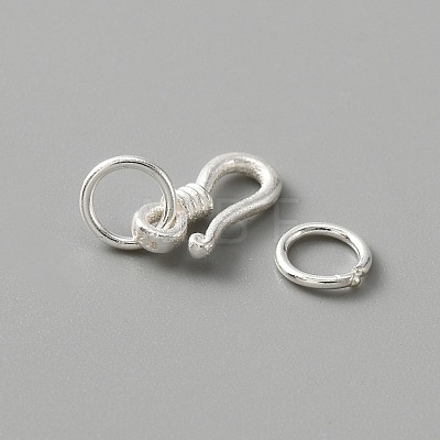 925 Sterling Silver S-Hook Clasps FIND-WH0114-71A-1