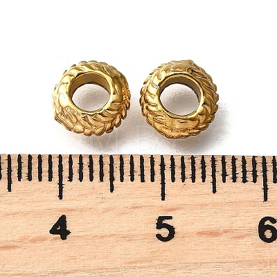 304 Stainless Steel Corrugated Beads STAS-V009-12A-G-1