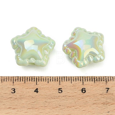 Plating Opaque Acrylic Beads AC-CBA0766-01B-1