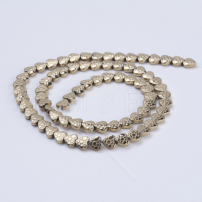 Electroplate Non-magnetic Synthetic Hematite Beads Strands G-J380-6mm-A-1