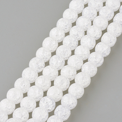 Synthetic Crackle Quartz Beads Strands X-GLAA-S134-10mm-05-1