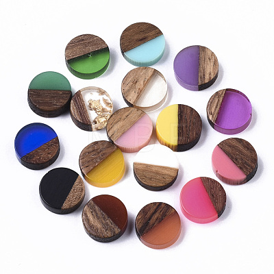 Resin & Wood Cabochons X-RESI-S358-70-1