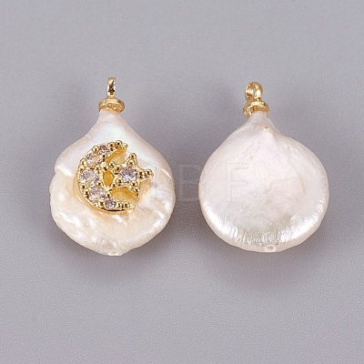 Natural Cultured Freshwater Pearl Pendants PEAR-F008-57G-1