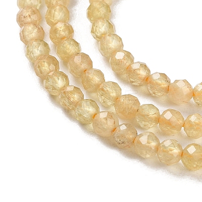 Natural Yellow Apatite Beads Strands G-N342-20B-01-1