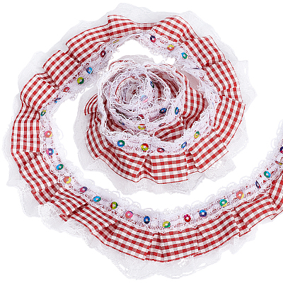 5Yards Polyester Lace Ribbon OCOR-GF0006-20D-1