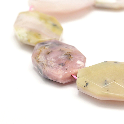 Natural Pink Opal Beads Strands G-F477-18-35x25mm-1