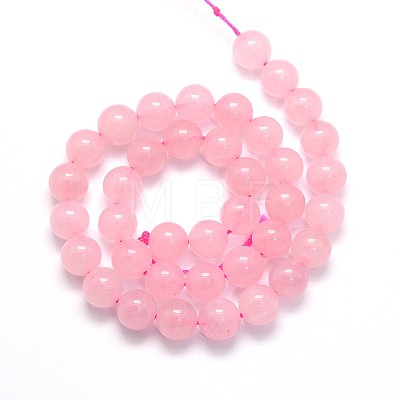 Natural Rose Quartz Round Beads Strands X-G-O047-04-8mm-1