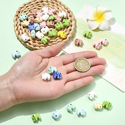 20Pcs Handmade Porcelain Ceramic Beads PORC-YW0001-81-1