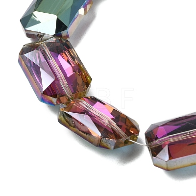 Electroplated Glass Beads EGLA-H002-A-10-1