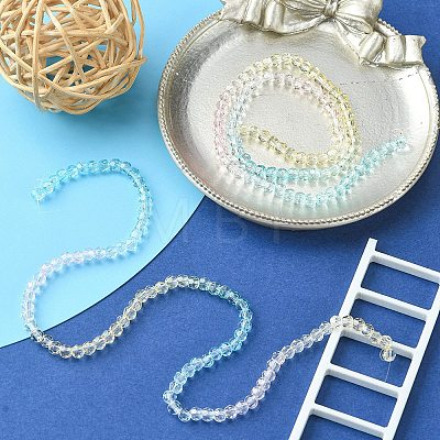 Transparent Glass Beads Strands GLAA-YW0001-59A-1