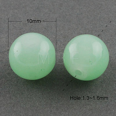 Imitation Jade Glass Beads Strands X-DGLA-S076-10mm-20-1