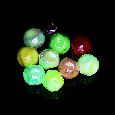 UV Plating Opaque Acrylic Beads X1-OACR-Z013-01-1