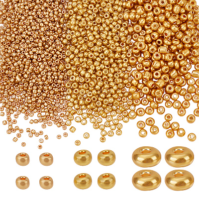 3 Styles 2966 Pcs Glass Seed Beads SEED-HY0001-18-1