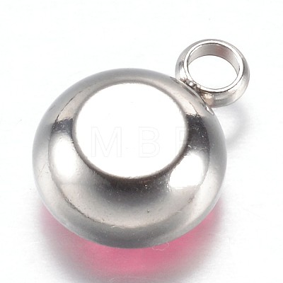 304 Stainless Steel Glass Rhinestone Charms X-STAS-G082-11-1