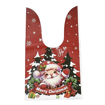 Christmas Theme Rabbit Shaped Candy Plastic Bags ABAG-Q053-04A-1