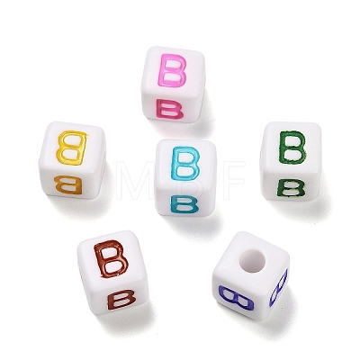 Opaque Acrylic Beads OACR-I022-01B-1