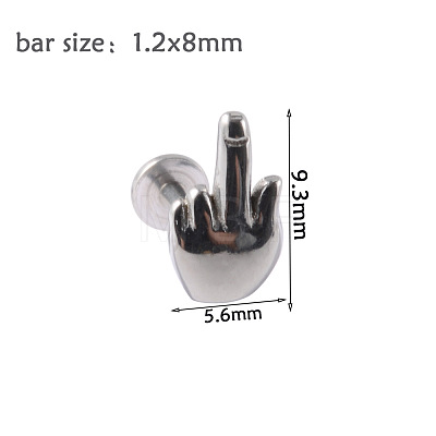 304 Stainless Steel Threadless Labret Stud WGB29A4-07-1