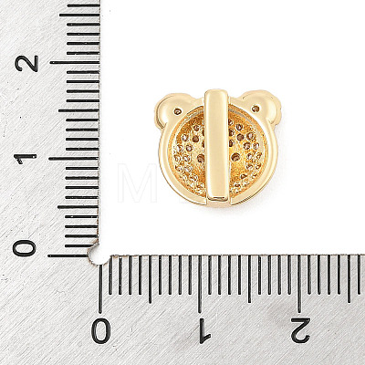 Brass Micro Pave Cubic Zirconia Slide Charms ZIRC-I068-04G-A-1