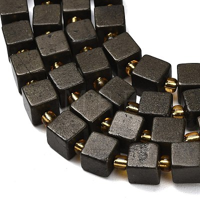 Natural Gold Pyrite/Golden Pyrite Beads Strands G-F833-N01-01-1