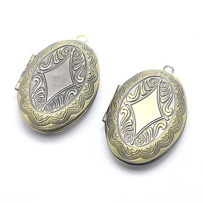 Brass Locket Pendants LS-KK-F717-08AB-NR-1