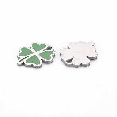 316 Surgical Stainless Steel Enamel Charms STAS-N097-080P-NR-1