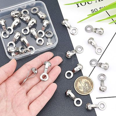  24Pcs 304 Stainless Steel Ball Chain Connectors STAS-NB0001-25-1