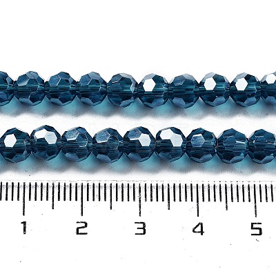 Electroplate Transparent Glass Beads Strands EGLA-A035-T6mm-A12-1
