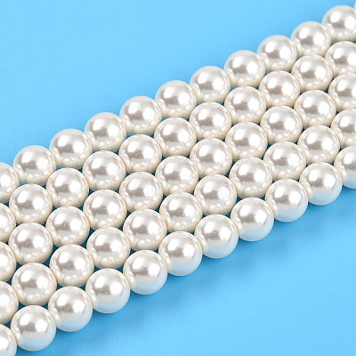 Baking Painted Pearlized Glass Pearl Bead Strands HY-N002-5mm-A11-1