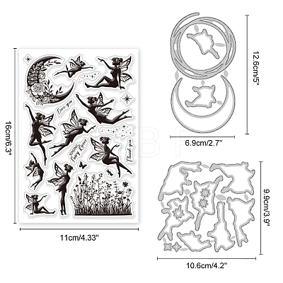 Globleland 1 Set Carbon Steel Cutting Dies Stencils DIY-GL0004-101B-1