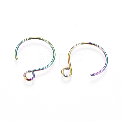 Ion Plating(IP) 304 Stainless Steel Earring Hooks X-STAS-L216-02B-M-1