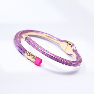 Pencil Design Alloy Enamel Cuff Bangles FS-WG7604E-06-1
