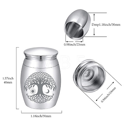 CREATCABIN Alloy Cremation Urn AJEW-CN0002-27B-1