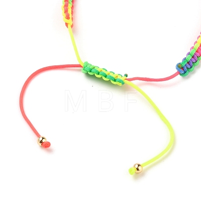Adjustable Nylon Thread Braided Bead Bracelets BJEW-JB05594-01-1