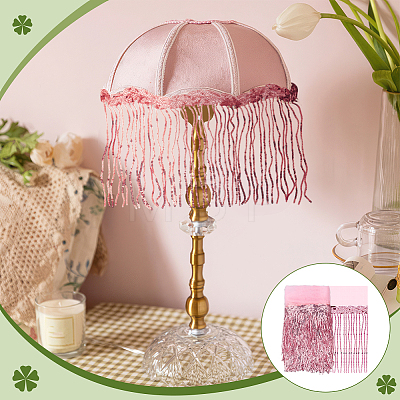 Polyester Fringe Lace Trim DIY-WH0671-008F-1