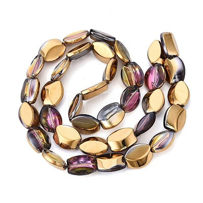Electroplate Glass Beads Strands EGLA-Q134-02A-B01-1
