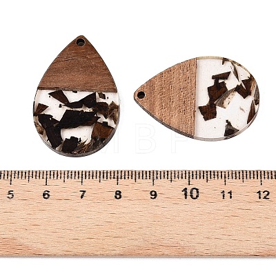 Epoxy Resin & Walnut Wood Pendants RESI-T057-11D-1