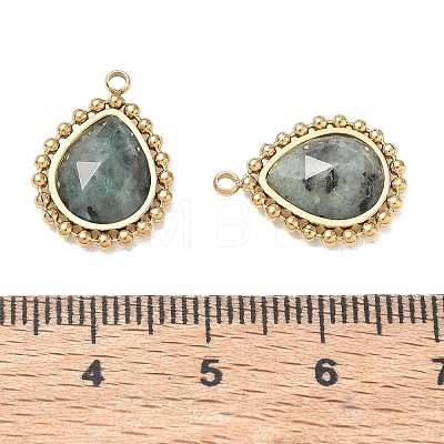 Natural African Turquoise(Jasper) Faceted Pendants GG-CBA50CD-03G-1