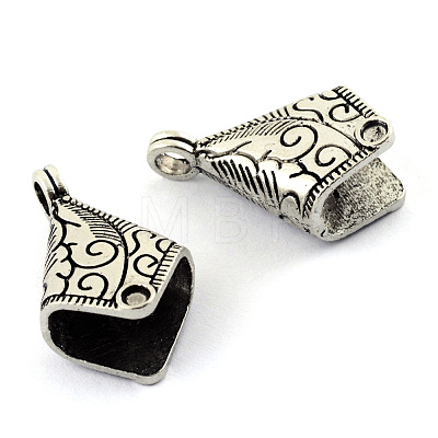 Tibetan Style Alloy Cord Ends X-TIBEP-S300-27AS-RS-1