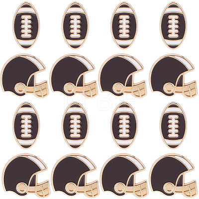 20Pcs 2 Styles Alloy Enamel Beads ENAM-SC0008-24A-1