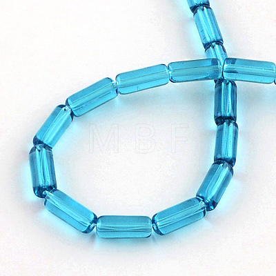 Transparent Glass Bead Strands X-GLAA-R162-10x4-03-1