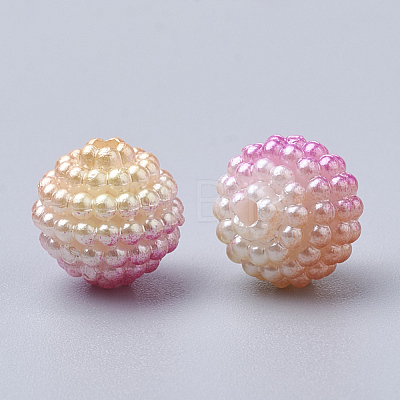 Imitation Pearl Acrylic Beads OACR-T004-10mm-13-1