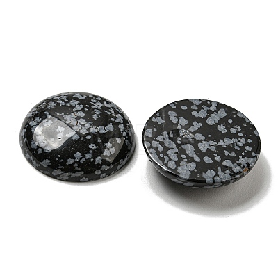 Natural Snowflake Obsidian Cabochons G-C115-02B-14-1