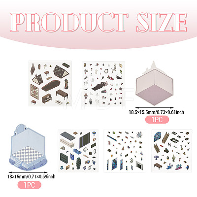 PET Plastic Picture Stickers DIY-TA0015-86-1