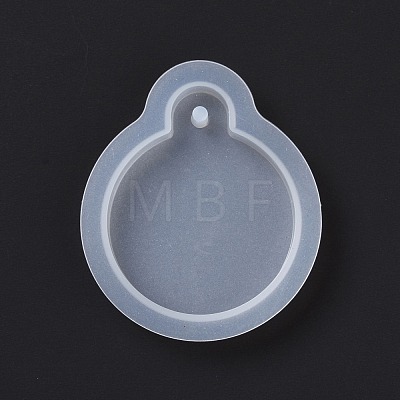 Flat Round Pendant Food Grade Silicone Molds DIY-D074-12-1