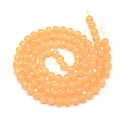 Baking Painted Glass Beads Strands DGLA-Q023-6mm-DB47-1