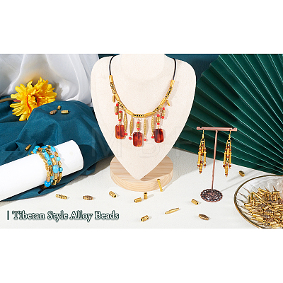 Tibetan Style Alloy Beads TIBEB-TA0001-19AG-1