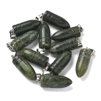 Natural & Synthetic Mixed Gemstone Pointed Pendants G-B127-18P-1