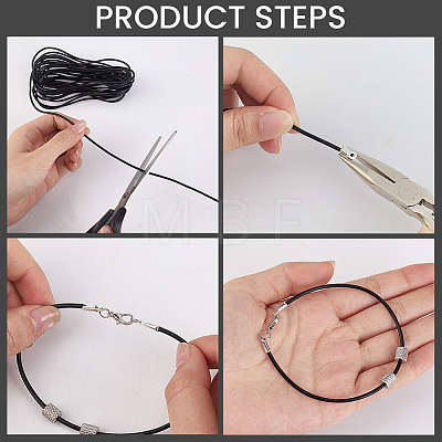 DIY Cowhide Cord Necklaces Bracelets Making Kits DIY-CL0002-45-1