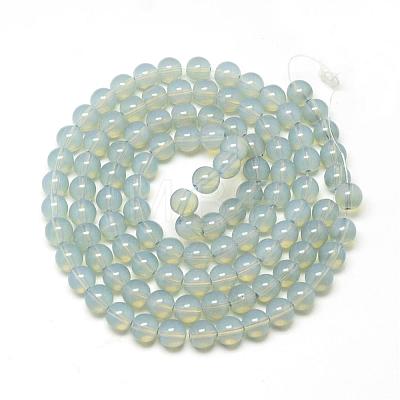 Baking Painted Glass Beads Strands DGLA-Q023-8mm-DB7-1